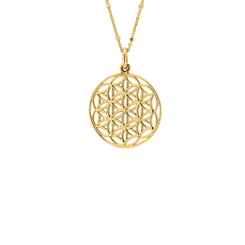 Flower of life gold pendant